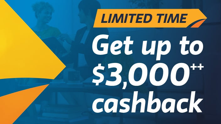 Get up to $3,000 Cashback!