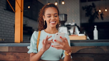 Woman using phone