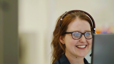 Greater Bank call centre staff member