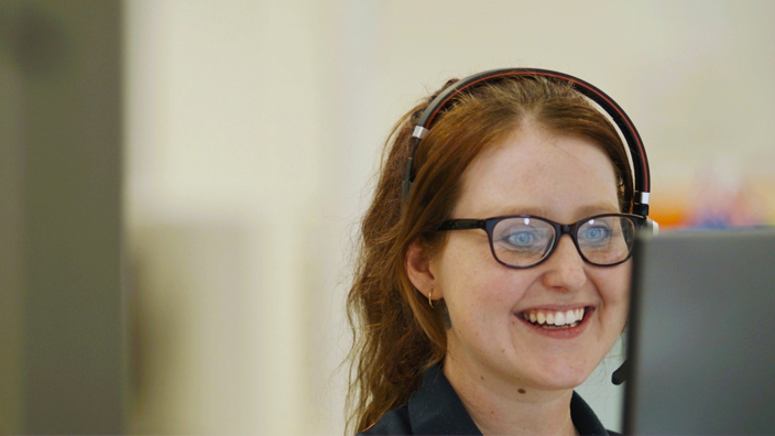 Greater Bank call centre staff member