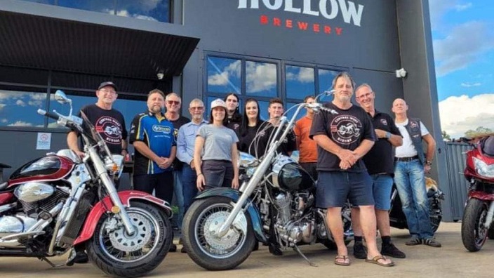 group of motorbike riders