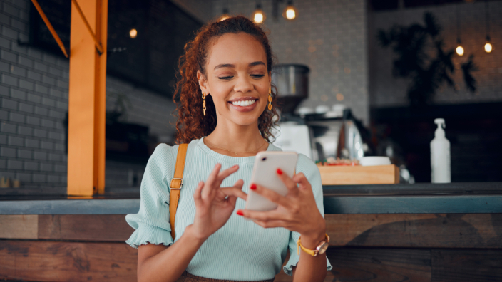 Woman using phone
